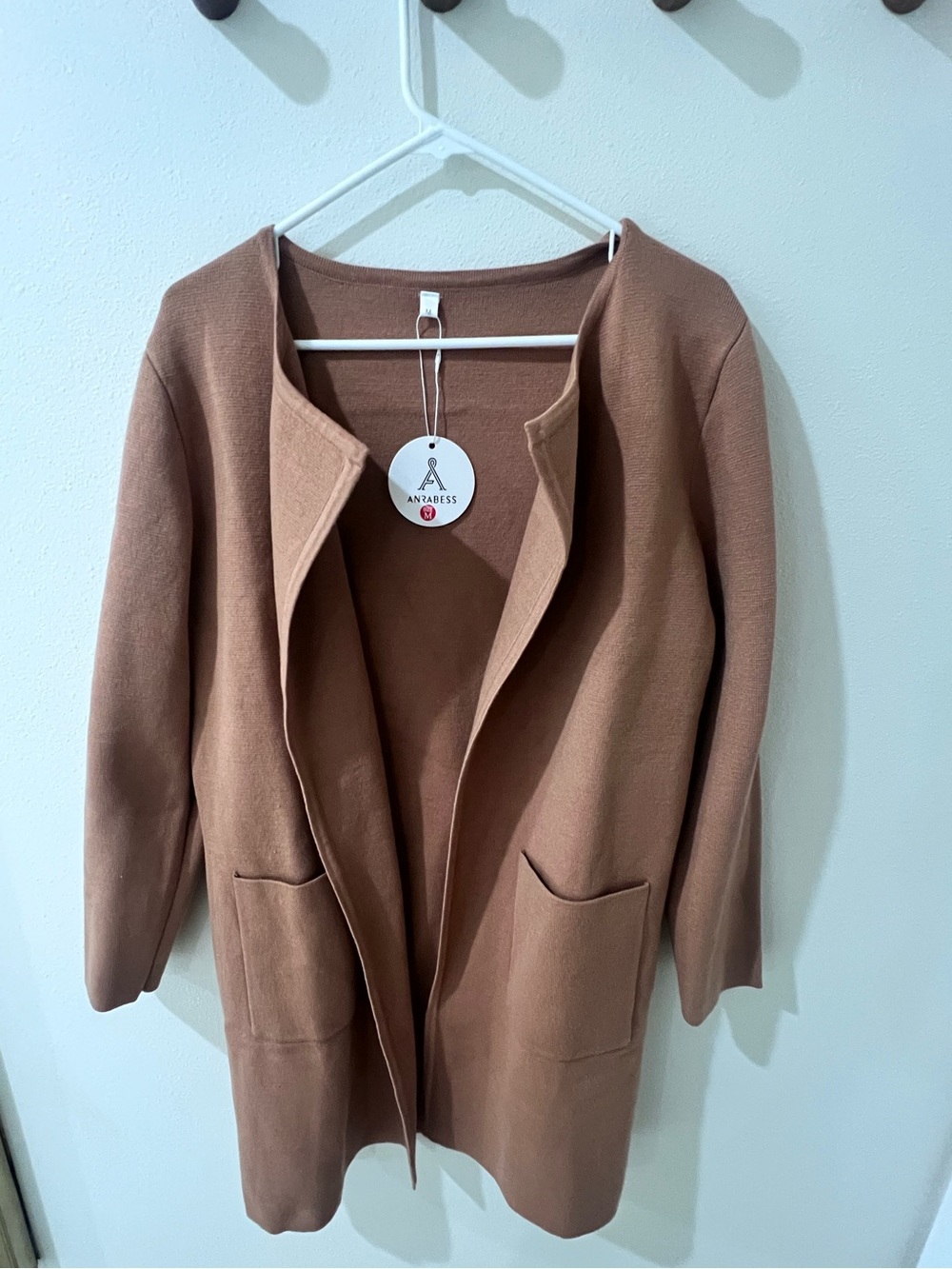 ASOS Brown Open-Front Longline Cardigan